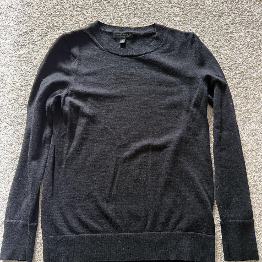 Banana Republic Merino Wool Black Sweater
